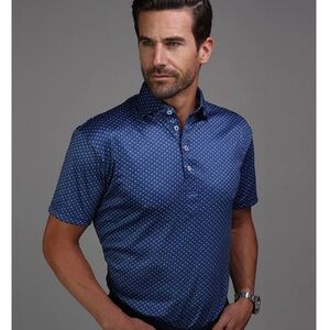 NWT Collars & Co. Semi-Spread Collar Los Cabos Blue Star Mens Size Small